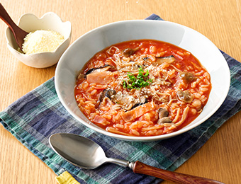 きのことトマトジュースで簡単リゾット きのことトマトジュースで簡単リゾット